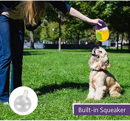 Wishlotus כלב צעצוע צועק, מבד לבד מיני כלב רחרח צעצוע עם רצועה קבועה, צעצוע של כלב אינטראקטיבי