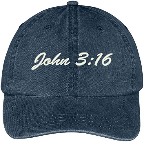 טרנדי הלבשה חנות התנך פסוק ג ' ון 3: 16 רקום פיגמנט צבוע כותנה בייסבול כובע