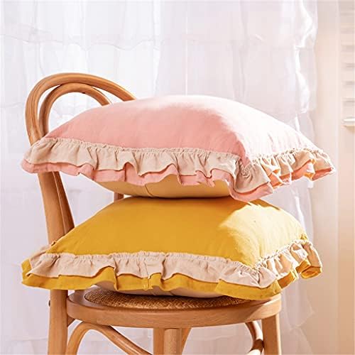 Zlbyb בצבע אחיד סדרה סדרת תחרה פרוסה שטוף פשתן כרית כרית מיטת מיטת מיטת מיטת מיטת מיטה משרדים ליד מיטה