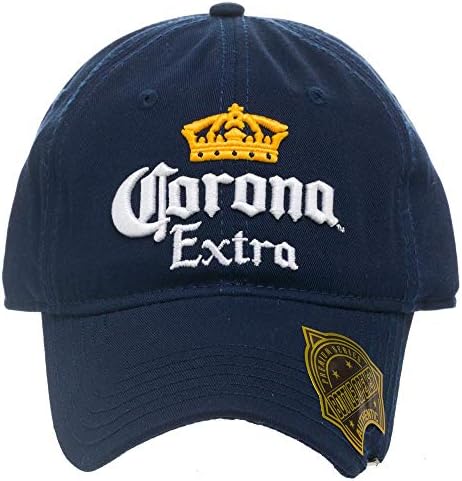 קורונה בירה כתר רקום לוגו רגיל כחול מתכוונן סנאפבק יוניסקס כובע לגברים נשים
