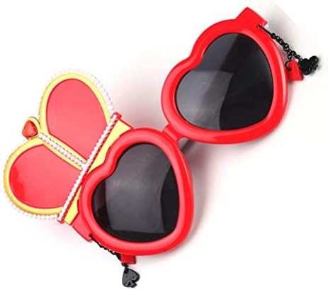 Bestoyard Red Hearts משקפי שמש מלכה מסיבת משקפיים מעדיפה חידוש גווני מסיבה צעצועים מצחיקים תלבושות משקפיים תמונה