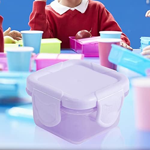 מיני פלסטיק מזון אחסון מכולות עם מכסים, קטן אטום מכולות, כיכר בית ספר הצהריים מכולות לילדים,