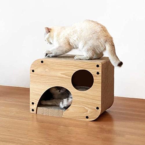 חתול בית עץ חתול דירה חתול מיטה עם חתול מגרד לוח יצירתי עשה זאת בעצמך לחיות מחמד של עץ חור צורת קן