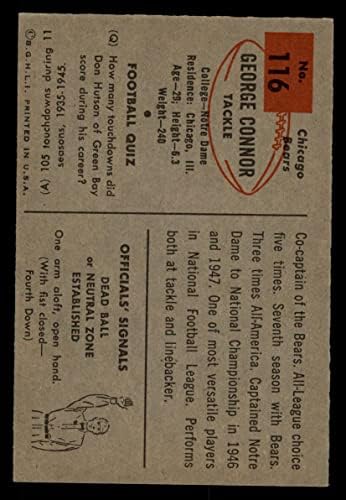 1954 Bowman 116 ג'ורג 'קונור שיקאגו דובים נ.מ. דובים צלב קדוש/נוטרדאם