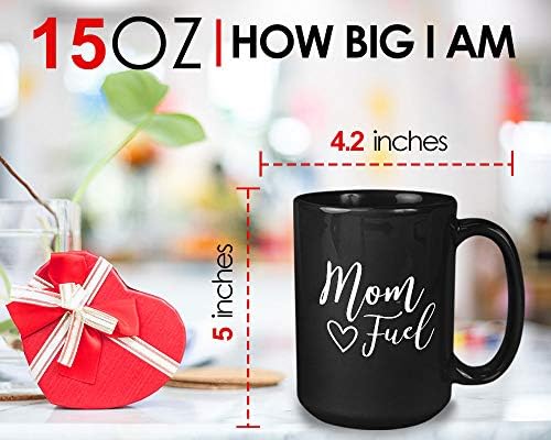 בועת חיבוקים מצחיק אמא קפה ספל-אמא דלק-עבור יום הולדת אשתו אמא סרקסטי מוטיבציה 15 עוז שחור