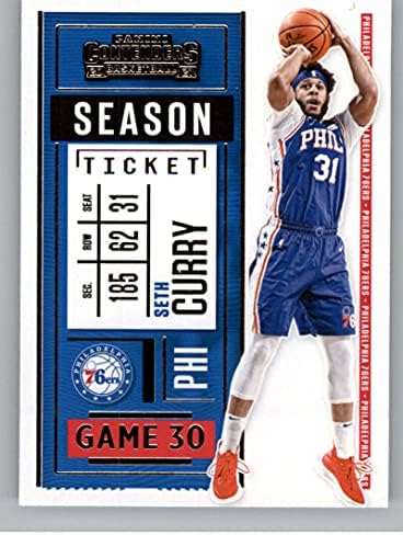 2020-21 מתמודדים של פאניני כרטיס עונה מס '64 סת' קארי פילדלפיה 76ers כרטיס מסחר בכדורסל NBA