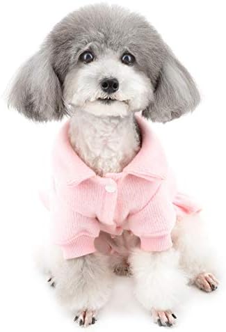 שמלת כלבים קטנה של זוניאה חורף בגדי גור חמים מעיל סוודר כותנה רכה מעיל מחמד ילדה חצאית חצאית דוגי סרכי סריגה
