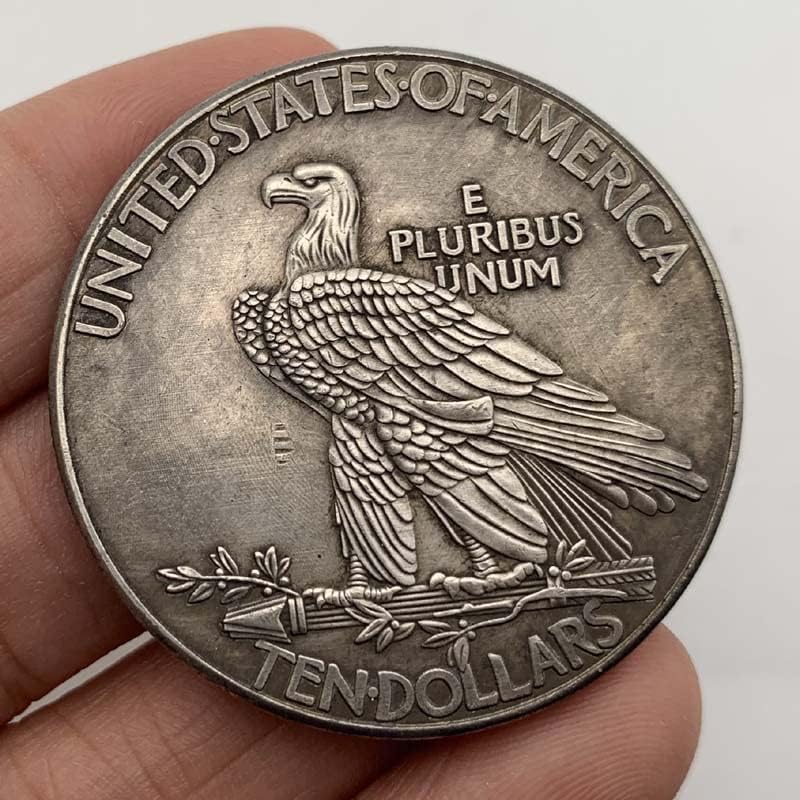 1907 הודי מטבע עתיק נחושת ישן כסף מדליית אוסף מטבע 35 ממ קרפט נחושת כסף מטבע הנצחה מטבע