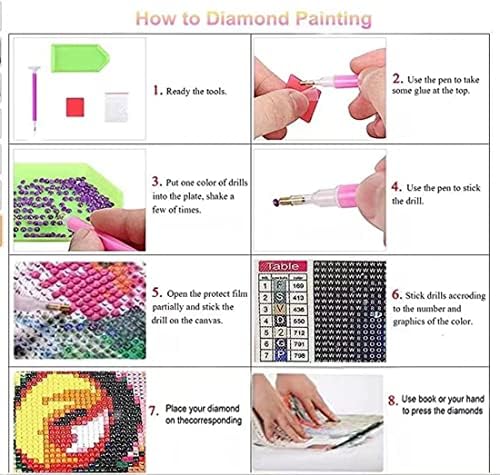Yumonio 5d ערכות ציור יהלומים למבוגרים וילדים, פרפר נערות נקודות יהלומים ציור אמנויות Diy מושלם