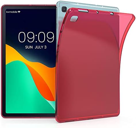 מקרה KWMobile תואם ל- Samsung Galaxy Tab S6 Lite / Case - כיסוי מגן רך TPU לאחור לטבליות - אדום / שקוף