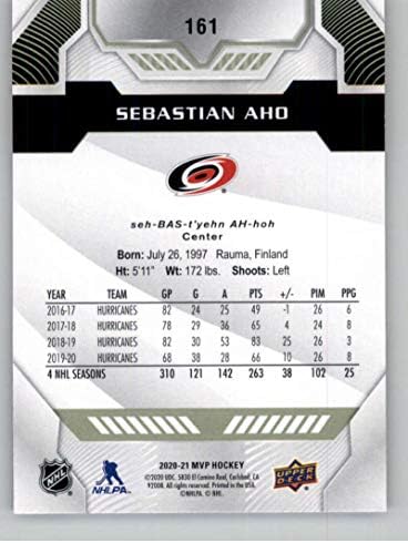 2020-21 סיפון עליון MVP 161 סבסטיאן אהו קרולינה הוריקנים NHL כרטיס מסחר בהוקי