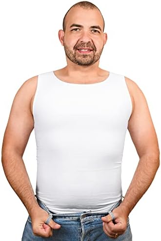Ytiree gynecomastia חולצות דחיסה לגברים גופיה חלקה של גופיה גופית רזה גופית תחתון גופית