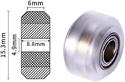 גלגלת חריץ ליניארי רכבת כדור נושאות 3 חלקי מדפסת ברור פוליקרבונט גלגל גלגל