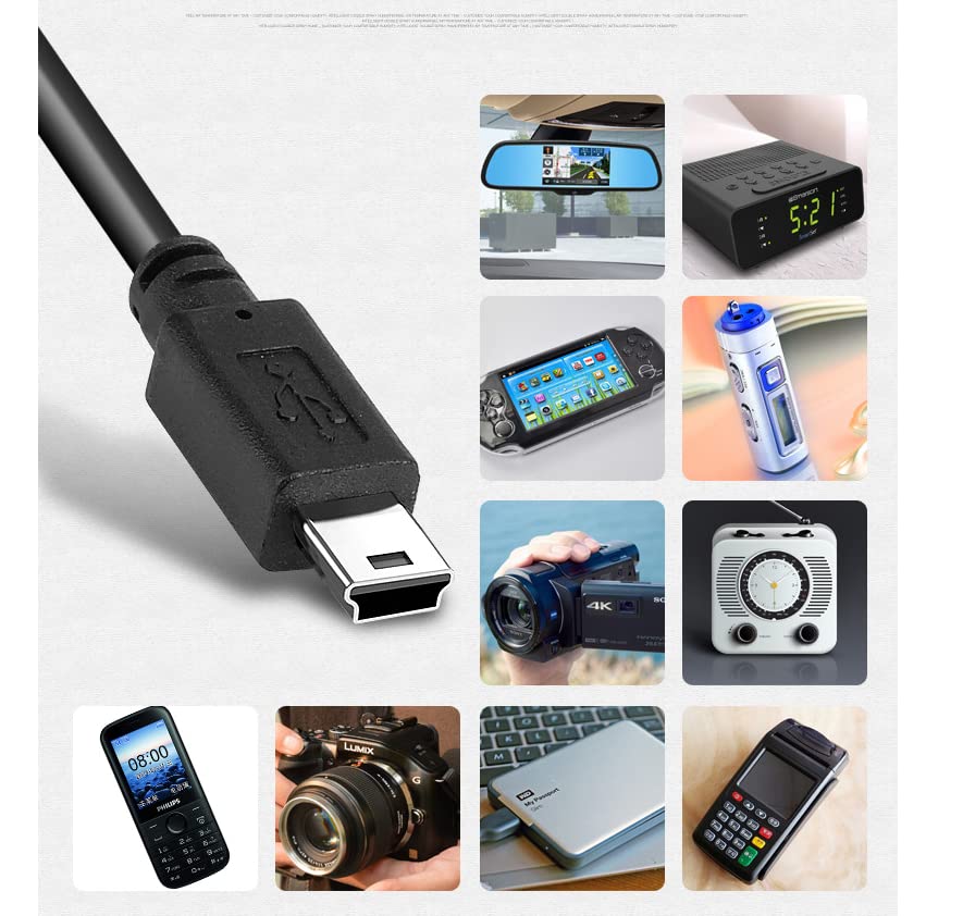 Atyfuer מיני נתונים USB/כבל מטען 10ft USB2.0 סוג-A עד מיני B חוט טעינה עבור GoPro Hero3+Hero4 Garmin