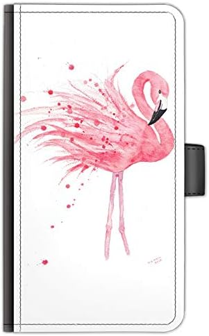 תולעת שעירה ורוד פלמינגו עור פליפ ארנק מארז טלפון, כיסוי טלפון להדפסת אמנות בצבעי מים לאפלא iPhone 11