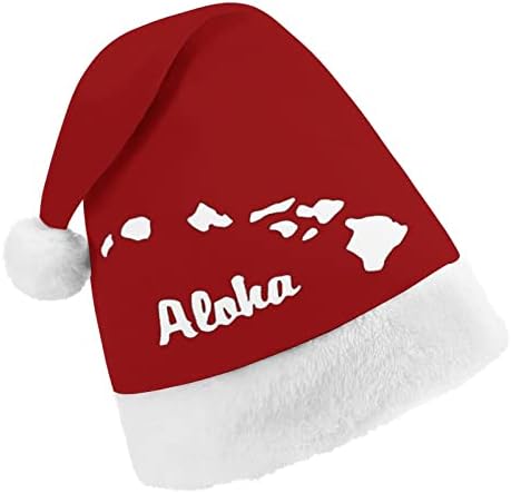אלוהה הוואי מפת חג המולד כובע אישית סנטה כובע מצחיק חג המולד קישוטים