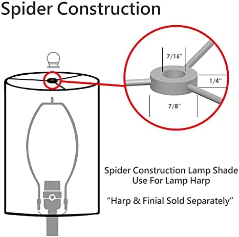 אספן יצירתי 32682 מעבר כריכה קשה אימפריה בצורת בנייה לבן, 13 רחב עכביש מנורת צל