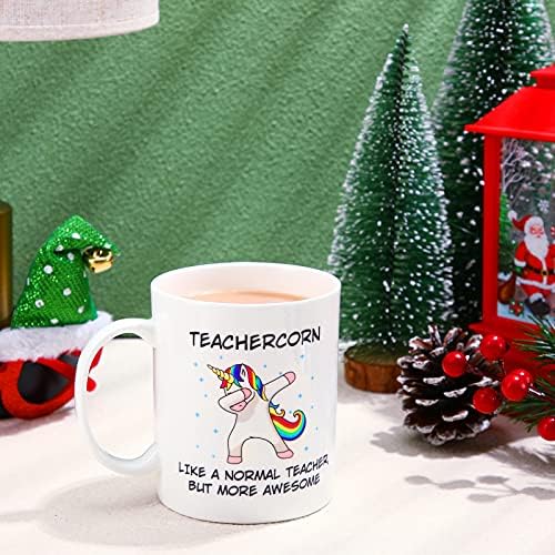 מורה לחד -קרן מורה מתנה כוס קפה קרמיקה מצחיקה להערכה של מורים, יום הולדת חג המולד ספל קפה לנשים פרופסור