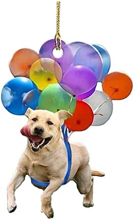 כלב תליון בוסטונים טרייר כלב לטוס עם בועות רכב תליית קישוט גדול הנורה קישוטים