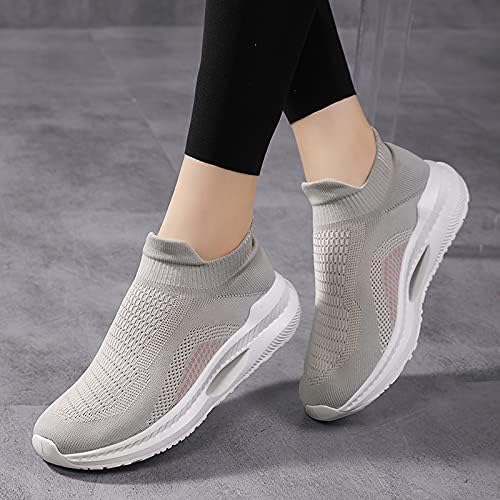 נעלי הליכה לנשים של Shije, נעלי ספורט פלטפורמות רשתות נעליים גרביות נערות ליידי נעליים