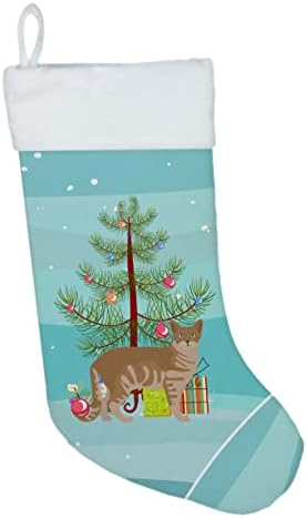 אוצרות קרוליין CK4562CS ערפל אוסטרלי מס '1 חתול חג מולד שמח חג מולד חג מולד, אח תלויה גרביים