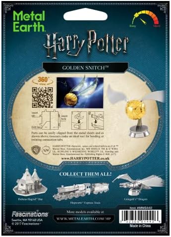 מתכת כדור הארץ קסם הארי פוטר זהב סניץ ' 3 ד מתכת דגם ערכת צרור עם פינצטה