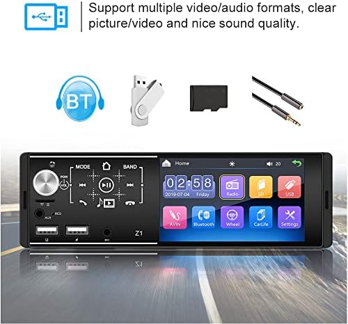 נגן Multi-Media נגן Z1 4.1in מכונית רב-שפתית BT MP5 נגן אוטומטי נוגע למוזיקה לרכב מסך ונגן וידאו אוטומו