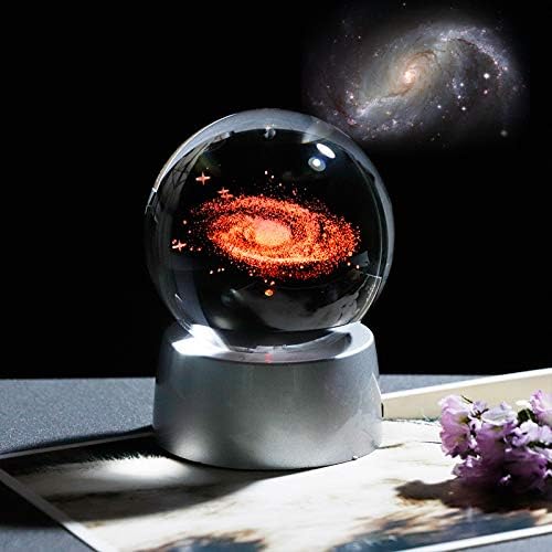 Xiaojia 6 סמ קוטר גלובוס גלקסי מיניאטורות גביש כדור 3D לייזר חרוט קוורץ כדור זכוכית כדורי כדורי כדורים ביתיים