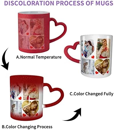 תמונה מותאמת אישית קסם קפה ספל, אישית מתנה צבע שינוי כוסות, טאזאס מג ' יקאס אישיות-אהבת תמונה
