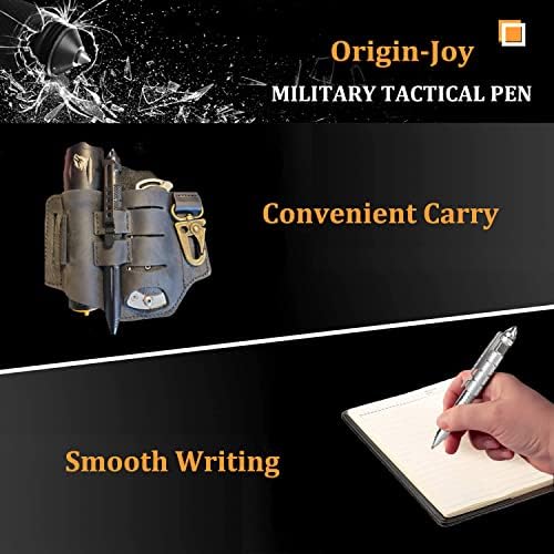 מקור-שמחה 2 חבילה טונגסטן פלדה צבאי טקטי עט סט, רב תכליתי הגנה עצמית עט עם 8 כדורי מילוי