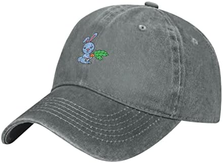 דפוס גזר ארנב ארנב שמח קאובוי בייסבול כובע אבא בציר לשטוף לשני המינים כושר מתכוונן 50+