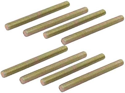 X-DREE M8X90MM מפלדת פחמן אבץ מצופה מוט מושחל במלואו 8 יחידות (M8X90 ממ ACERO AL CARBONO CINCADO