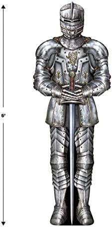 איגר מפרקים חליפת של שריון אביר לגזור מימי הביניים נושא מסיבת קיר קישוט תמונת נכס רקע, 6', בשלל צבעים