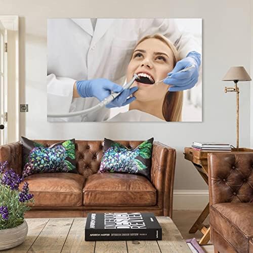 פוסטר משרד שיניים בלאדוג פוסטר שיניים כרזת משרד שיניים קישוט קנבס ציור פוסטרים והדפסים תמונות אמנות קיר לסלון