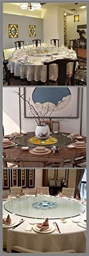 עצלן סוזן אוכל שולחן פטיפון 0.4 אינץ מזג זכוכית מסתובב צלחת הגשה כסף מסתובב מגש למטבח / מלון, 60-110 סמ