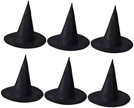קומביודה 6 יחידות ליל כל הקדושים אשף כובע לה שחור כובע שחור שולחן דקור שחור תלבושות ליל כל הקדושים שולחן דקור ליל
