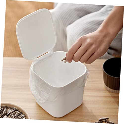 זוהר עם פסולת שולחן אמבטיה פח אשפה סל לבן מיני מטבח פלסטיק אשפה כדי יהירות רקמות של אשפה יכול כותנה