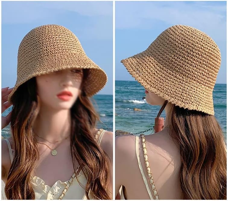 קיץ כובע אישה מתקפל חיצוני שמשיה חלולים פנמה כובעי חוף כובעים
