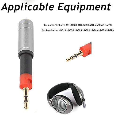 2.5 ממ זכר ל -3.5 ממ מתאם אודיו מתאם אוזניות, 2.5 ממ עד 3.5 ממ מתאם אוזניות, עבור Technica Ath M40X