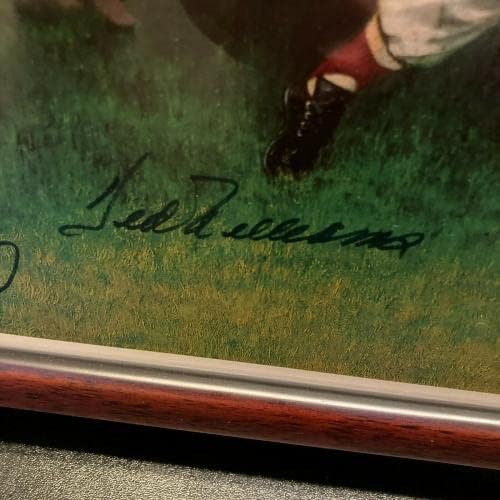 מיקי מנטל טד וויליאמס קרל יסטרזמסקי כתר משולש חתום 23x27 צילום PSA - תמונות MLB עם חתימה
