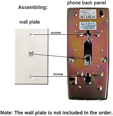 טלפון קיר קיר קיר טלפון אנלוגי ישן טלפון עם חוט וינטג 'טלפון רכוב על קיר רות