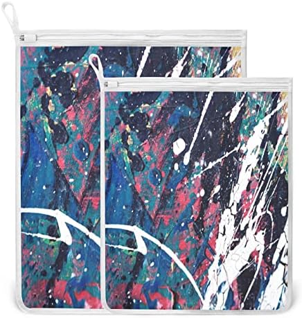 יד לצייר מופשט צבעוני ציור רשת כביסה שקיות עבור מכונת לשטוף גדול בגדי כביסה נסיעות ארגונית רשת לשטוף