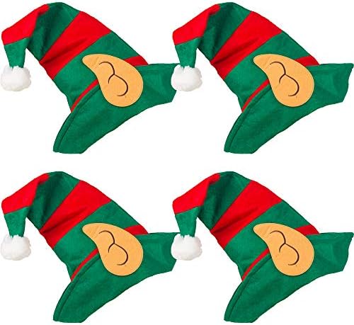 טרוניסטרו 4 חבילה חג המולד שדון כובעי אדום וירוק ליצן כובעי סנטה שדון תלבושות עבור מסיבת חג המולד קישוטים