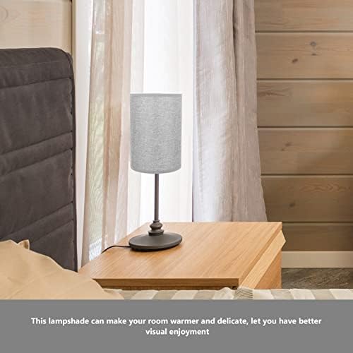 גווני מנורה של Homoyoyo כיסוי פשתן סגנון פשוט כיסוי כיסויי תוף רחיצים מכסים למנורת ליד המיטה, מנורת שולחן,