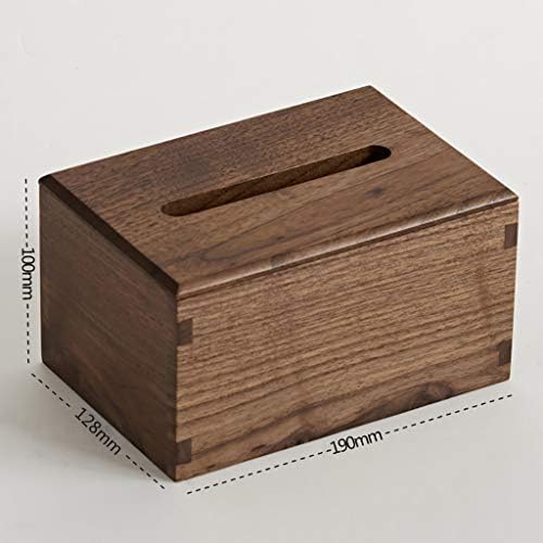 אחסון קופסת רקמות מגש סלון שולחן קפה קופסת מפיות קופסת עץ אגוז שחור 2 סגנונות, 2 גדלים