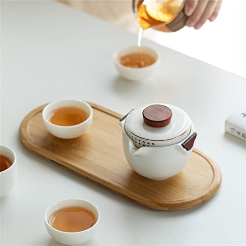 ערכת תה נסיעות CXDTBH סט מתנה קטן סט קרמיקה סט תה מגש תה סיר תה.
