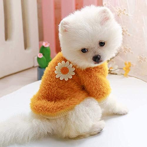 סוודר כלבים Honprad בגודל גדול כלב סוודרים סוודר סוודר חיננית פרחי צוואר סגנון עגול קטן לבגדי חיות