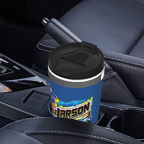 Ratrig Kyle Larson 5 קפה נייד כוס תרמוס נירוסטה עם מכסה בידוד כפול בידוד ספל נסיעות לשימוש חוזר לחיק