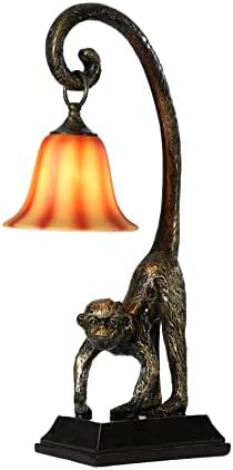 צ'אבי אור מודרני אור, מנורת שולחן קופים, מתקן תאורת קוף שרף לסלון, חדר שינה, משרד, בר