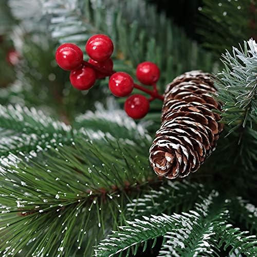 Dulplay 9.8ft PVC מחטים קישוט עץ חג מולד, עץ חג המולד מלאכותי של אשוחית פרימיום, עם קונוסים אורנים